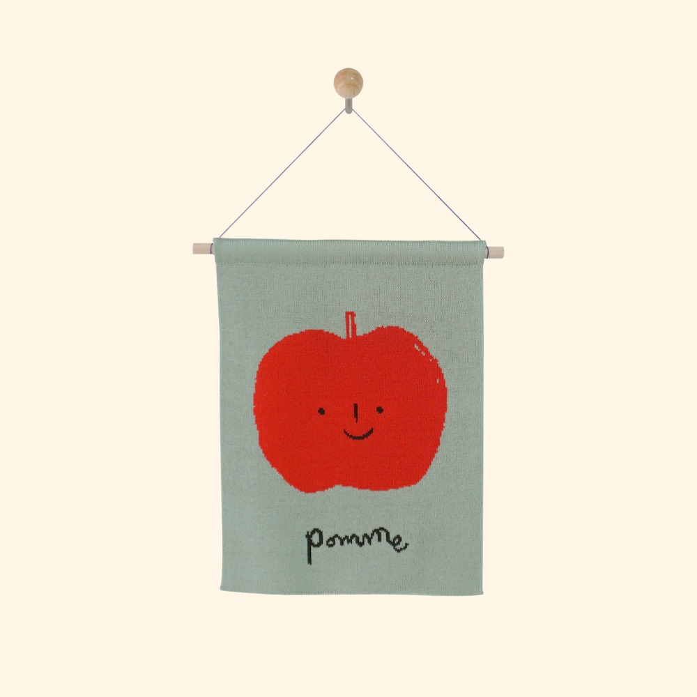 Mon ete, 몬에떼 Petit Knit Poster - pomme