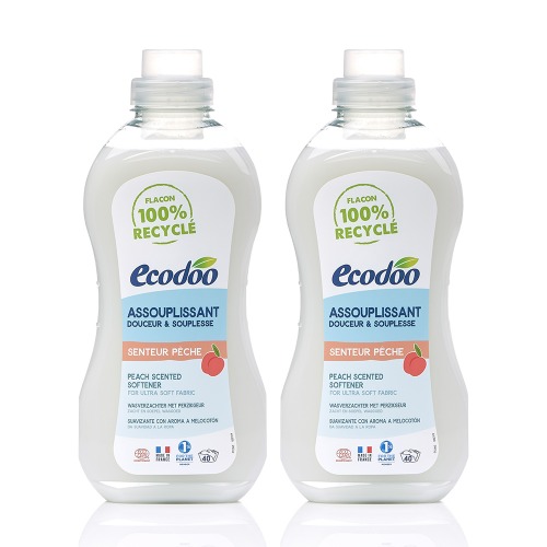 ecodoo, [에코두] 고농축 섬유유연제 피치향 1L 2개 (최대 80회 사용)
