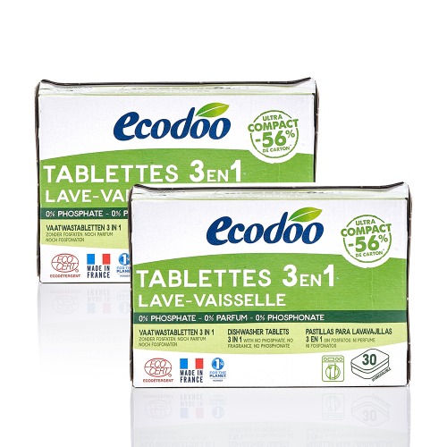 ecodoo, [에코두] 식기세척기세제 타블렛 3in1 360g 2개 60정