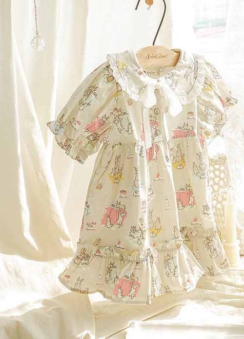ARIMCLOSET, 귀여운 토끼들이랑 보내는 즐거운 여름날 :) - so cute bunny family lace point baby summer dress