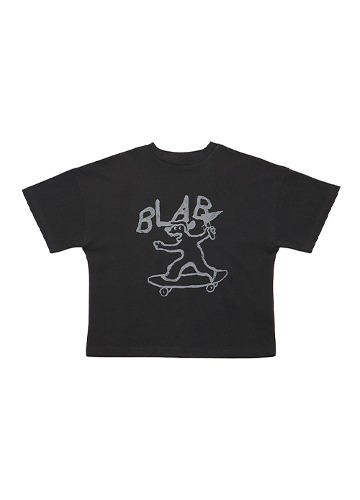 Blablakia, ★24SS★ BLAB BOARD SHORT T-SHIRT_BLACK